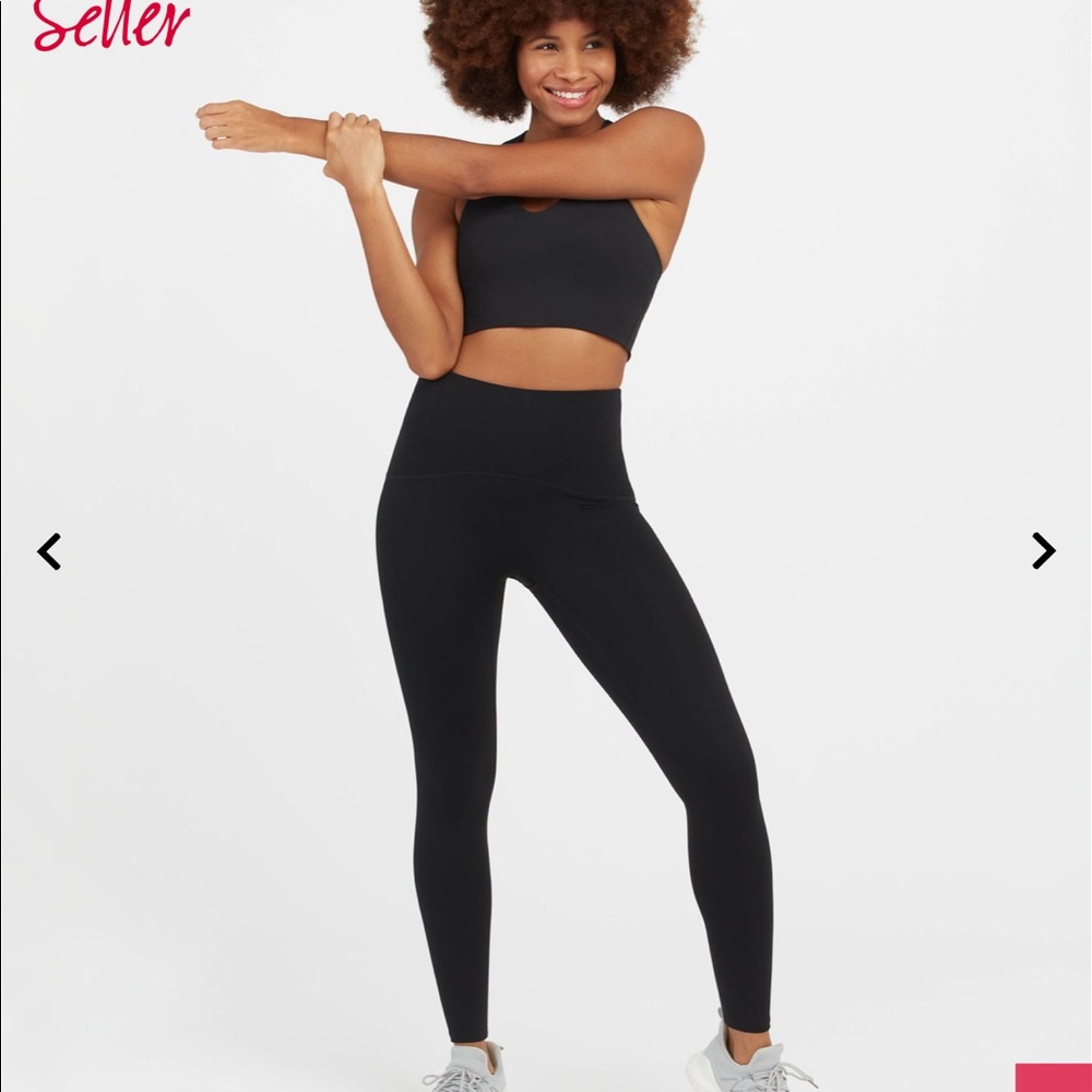 SPANX booty boost black leggings size M full length